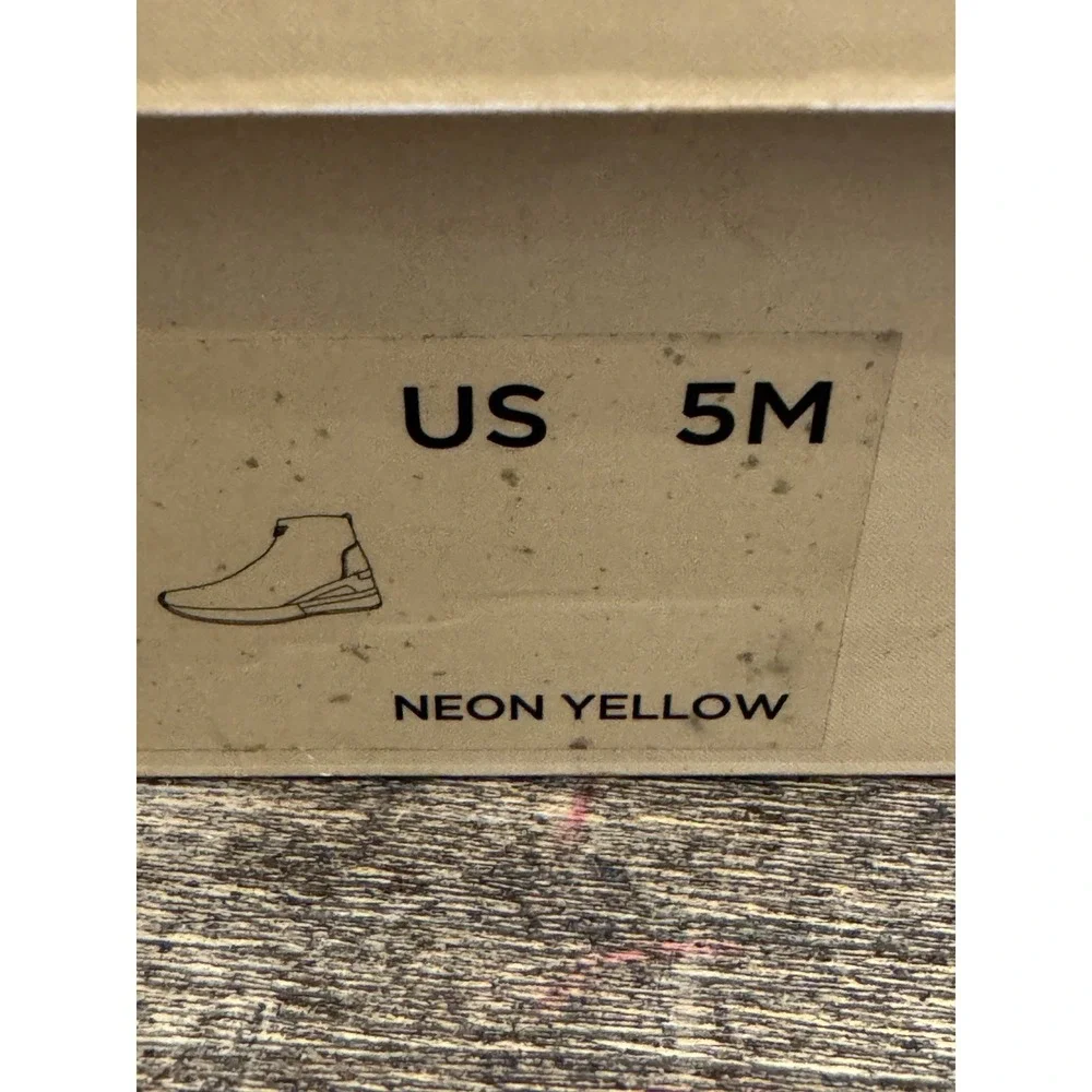 Michael Kors Skyler Booties Extreme Wedge Sneakers Neon‎ Yellow Stretchy Size 5